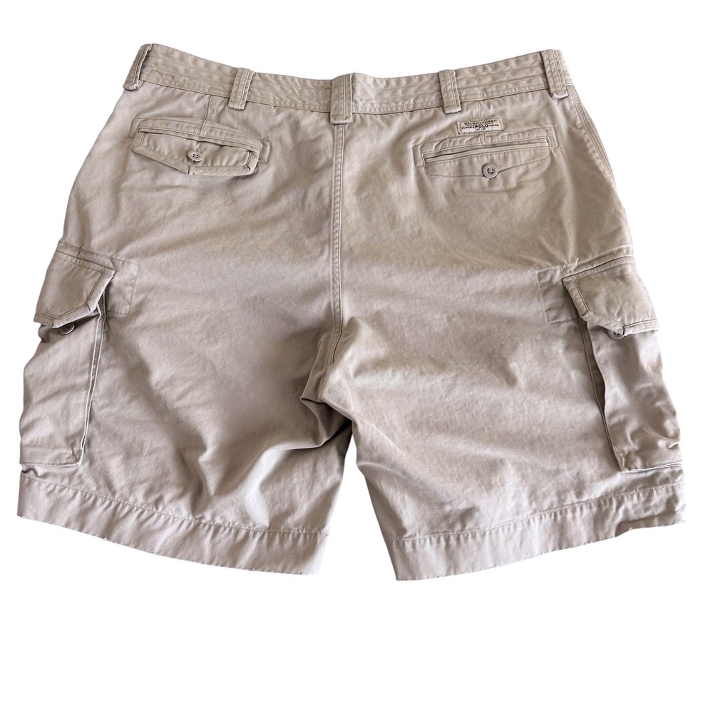 Polo Ralph Lauren Men's Classic Chino Cargo Beige‎ Shorts 100% Cotton Size 42 - Picture 2 of 11